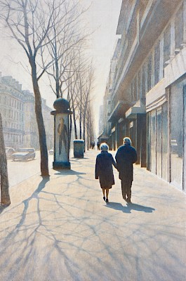Erik Bulatov (Iekaterinbourg *1933) Le Printemps. Boulevard de Sébastopol, 2011,
huile sur trait de crayon au graphite et de fusain, rehauts de crayon de couleur
sur toile, 180 x 120 cm © Erik Bulatov, courtesy Galerie Skopia

Crédit photographique: Claude Cortinovis, courtesy of Erik Bulatov and Skopia