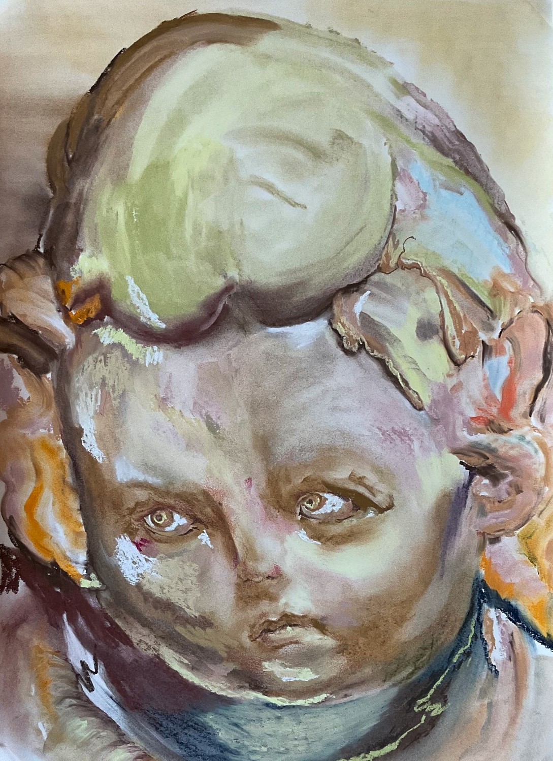 Lou Cohen (Paris *1995), Chérubin 1, 2026, Pastel sec sur papier 59 x 42 cm ©
Lou Cohen