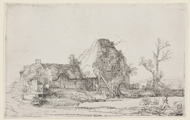 Rembrandt Harmensz van Rijn, dit Rembrandt, Paysage au dessinateur, vers 1641,
eau-forte sur papier vergé