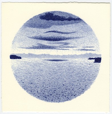 Caroline Bachmann, Dix matins, planche 8, 2024, lithographie en couleurs sur
papier vélin BFK Rives