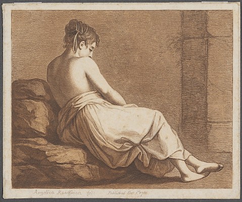 Angelica Kauffmann, Femme assise, de dos, 1770, eau-forte et aquatinte sur
papier vélin