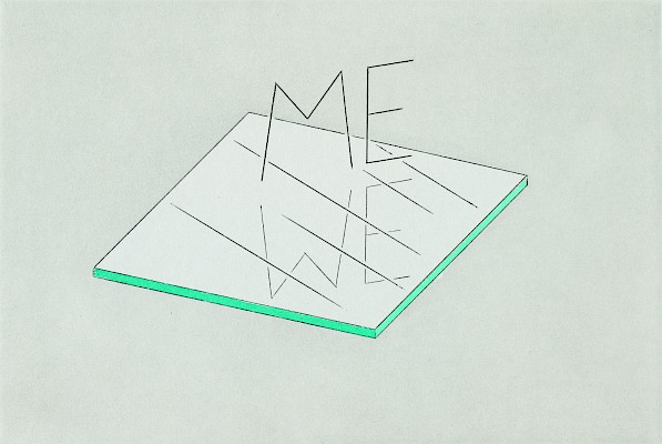 Markus Raetz (1941-2020), ME-WE, 2007, héliogravure au grain et aquatinte en
couleur © Markus Raetz, 2014, Pro Litteris, Zurich