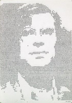 Markus Raetz (1941-2020), Bildnis des Künstlers als Schreibmachinist (Portrait
de l’artiste en machiniste à écrire), 1970, dactylographie © Markus Raetz, 2014,
Pro Litteris, Zurich