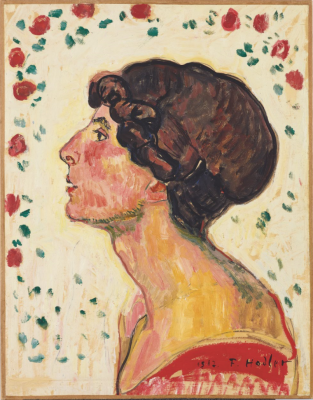 Portrait de Valentine Godé-Darel, 1912, huile sur papier marouflé sur carton,
Leopold Museum, Vienne © Leopold Museum Vienna
 