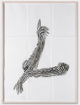 Ulla von Brandenburg (Karlsruhe *1974), Sans titre, 2006, Aquarelle sur papier
de soie, 750 x 550 mm, Musée Jenisch Vevey © Ulla von Brandenburg / Photographie
Julien Gremaud