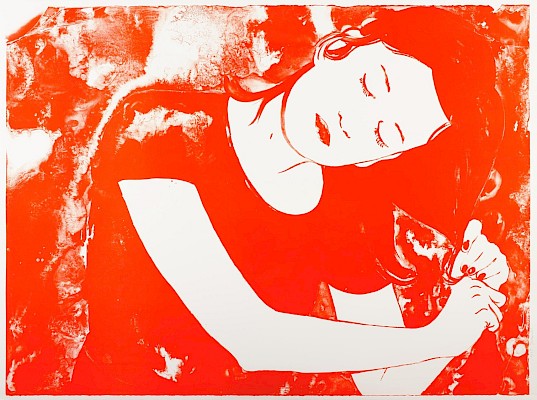 Françoise Pétrovitch, Se coiffer, Rougir, 2016 Lithographie sur
papier / Lithographie sur papier, 120 × 160 cm © Françoise
Pétrovitch/ProLitteris, Zurich

Crédit photographique: 2024 MEL Publisher/Courtesy Semiose, Paris 