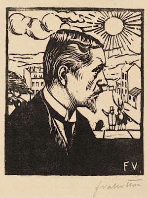 Félix Vallotton, Félix Vallotton, 1891, Gravure sur bois sur papier vélin, 130 x
109 mm, Musée Jenisch Vevey - Cabinet cantonal des estampes, Collection de la
ville de Vevey © Musée Jenisch Vevey, Cabinet cantonal des estampes,
Photographie : Julien Gremaud