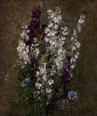 Nouveau dépôt : Henri Fantin Latour, Pieds d’alouette, huile sur toile, Musée
Jenisch Vevey, collection Bernheim-BLank